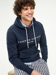 Core Tommy Logo Hoody - Sky Captain